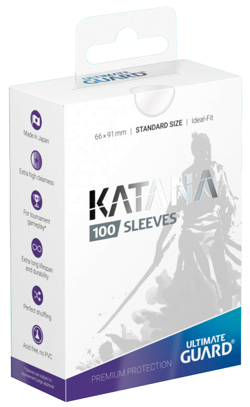 100 Ultimate Guard Katana Transparent Card Sleeves Deck Protector Standard Size - Image 1