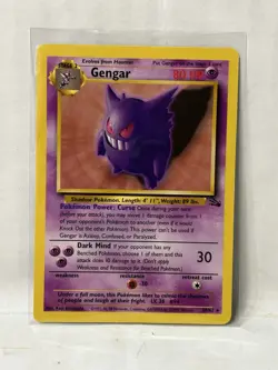 Gengar 20/62 Original Non Holo Rare Fossil Set Pokemon Card TCG - Image 1