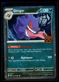2022 Sword & Shield - Trick or Trade Gengar #57 Cosmos Holo Pokemon Card - Image 1