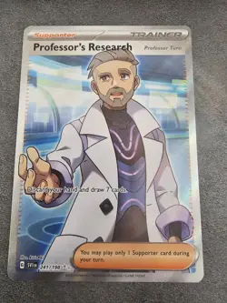 Professor's Research Turo 241/198 Scarlet & Violet Full Art Pokemon Card * New - Image 1