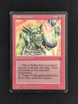 Magic: The Gathering - Goblin Wizard (The Dark 1994) - Rare Vintage MTG - Image 1