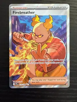 Pokemon Phantasmal Flames Firebreather 119/094 Full Art Trainer Ultra Rare NM - Image 2
