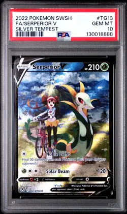 2022 POKEMON SWORD & SHIELD SILVER TEMPEST #TG13 FULL ART/SERPERIOR V PSA 10 - Image 1