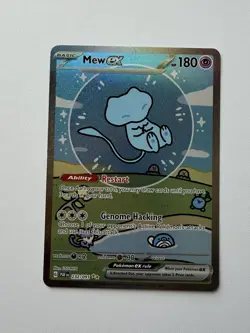 Pokemon Paldean Fates Mew EX Special Illustration Rare - Bubble Mew - Damaged - Image 1