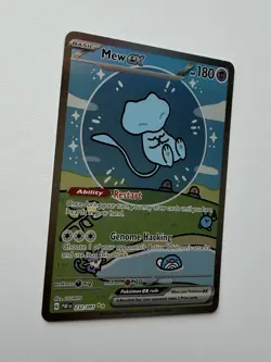 Pokemon Paldean Fates Mew EX Special Illustration Rare - Bubble Mew - Damaged - Image 2