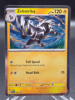Scarlet & Violet Destined Rivals Zebstrika Rare #201 Black Star Promo PokemonTCG - Image 1