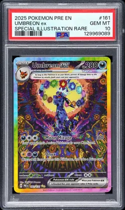 2025 POKEMON PRE EN-PRISMATIC EVOLUTIONS #161 UMBREON EX PSA 10 - Image 1
