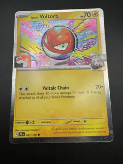 Iono's Voltorb 047/159 Cosmo Holo Prize Pack Series 7 Promo Pokemon TCG New - NM - Image 3