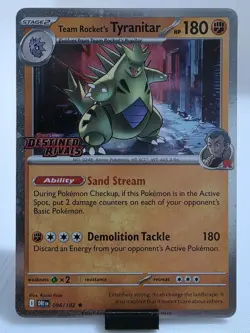 Pokemon TCG: Team Rocket's Tyranitar 096/182 Destined Rivals STAMPED NM - Image 1