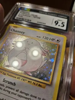 2016 Pokemon Chansey XY Evolutions Holo Rare #70 CGC 9.5 Gem Mint - Image 2