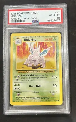 Nidorino 37/102 Base Set PSA 10 Vintage Pokemon 1999-2000 🔥🔥 - Image 1