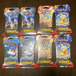 Pokemon TCG: Surging Sparkes Sleeved Blister Packs X 8 - Image 1
