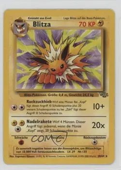 Jolteon German Pokemon Jungle #20 1999 - Image 1