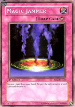 Moderately Played, English Yu Gi Oh Magic Jammer - SD2-EN026 - Common - Unlimite - Image 1