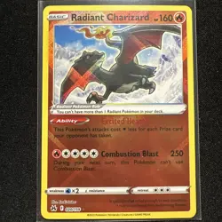 Pokemon TCG Radiant Charizard Crown Zenith Holo Card 020/159 NM Condition - Image 1