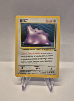 Pokemon TCG Card - Ditto 3/62 - Fossil Unlimited Vintage WOTC Holo Rare - LP - Image 1