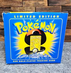 Pikachu 1999 Pokemon 23K Gold-Plated Burger King Nintendo Trading Card w Box - Image 3