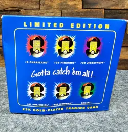 Pikachu 1999 Pokemon 23K Gold-Plated Burger King Nintendo Trading Card w Box - Image 5