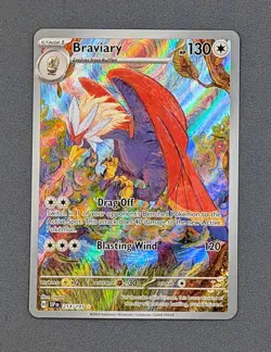 Pokemon Braviary TCG Card 214/191 Illustration Rare, Surging Sparks Full Art - Image 1