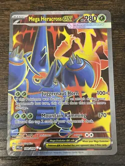 Pokemon Mega Heracross EX 108/094 Phantasmal Flames SR Full Art English Card TCG - Image 1