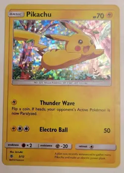 Pokemon Pikachu TCG Holo Promo Card 5/12 McDonald's 2017 NM Condition - Image 1