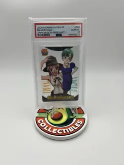 PSA 10 2008 Morinaga 40th Jump Wafer Card Dragon Ball X One Piece Bulma Nami - Image 1
