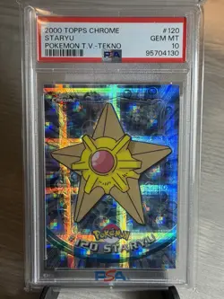 2000 Topps Chrome TEKNO Staryu PSA 10 Pokemon TV Graded Card - Population 1 Of 8 - Image 1
