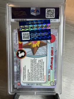 2000 Topps Chrome TEKNO Staryu PSA 10 Pokemon TV Graded Card - Population 1 Of 8 - Image 2