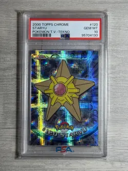 2000 Topps Chrome TEKNO Staryu PSA 10 Pokemon TV Graded Card - Population 1 Of 8 - Image 3