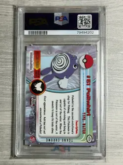 TEKNO Poliwhirl PSA 10 - 2000 Topps Chrome Pokemon TV Card - Pop 5! - Image 2