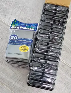 Over 1400! Ultra Pro Small - Sorcerer Black - Deck Protector Card Sleeves Yugioh - Image 1
