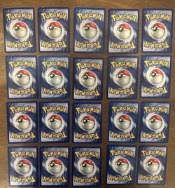 Base Set Lot of 20 Uncommons/Commons, No Duplicates - Vintage Pokemon TCG Cards - Image 2