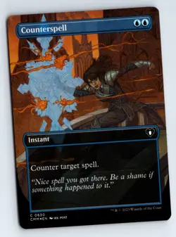 Counterspell (Borderless) -Commander Masters- FOIL - Image 1