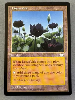 Lotus Vale Weatherlight MTG-Never Played Near Mint-Vintage Magic RESERVE LIST - Image 1