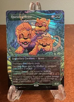 MTG Questing Beast Secret Lair Encyclopedia of Magic HALO FOIL NM 0044 MYTHIC - Image 1
