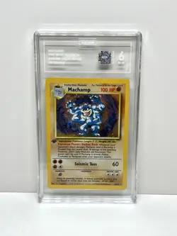 Pokemon TCG 1999 1st Edition Machamp #8/102 TAG 6 Base Set Deck Exclusive - Image 1