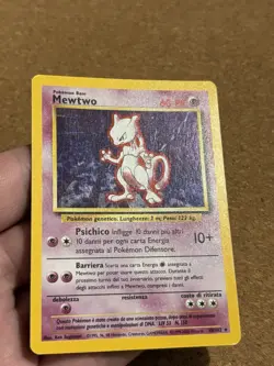 Mewtwo 10/102 Set Base RARA HOLO Carta Pokemon Italiana Buone Condizioni Played - Image 5