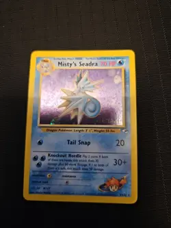Pokemon TCG Misty's Seadra Prerelease Holo Promo Card 9/132 LP Condition - Image 1