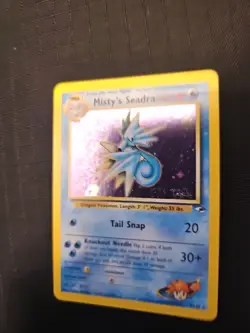 Pokemon TCG Misty's Seadra Prerelease Holo Promo Card 9/132 LP Condition - Image 2