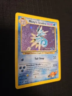 Pokemon TCG Misty's Seadra Prerelease Holo Promo Card 9/132 LP Condition - Image 4