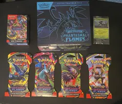 Phantasmal Flames Elite Trainer Box, Booster Bundle, 4 Packs, And Promo Card! - Image 1
