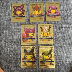 Basic Pikachu Mega Sableye HP480 Gold Foil Fan Art Card Set - Image 1