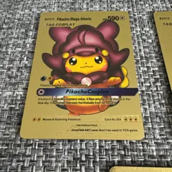 Basic Pikachu Mega Sableye HP480 Gold Foil Fan Art Card Set - Image 2