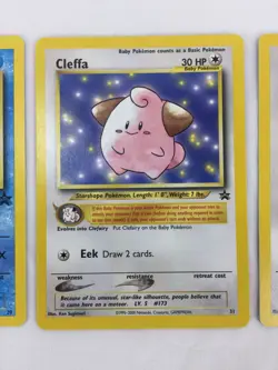 Lot of 3 Pokemon Black Star Promo Cards Psyduck Cleffa Team Rockets Meowth - Image 4