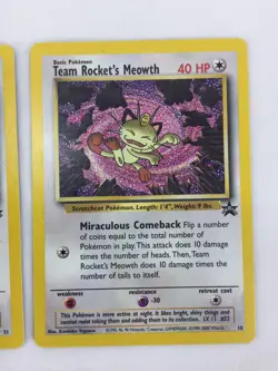 Lot of 3 Pokemon Black Star Promo Cards Psyduck Cleffa Team Rockets Meowth - Image 5