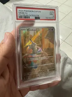 MIMIKYU 2024 POKEMON SVP PALDEAN FATES ETB PROMO #75 PSA 9 Mint TCG Card - Image 1