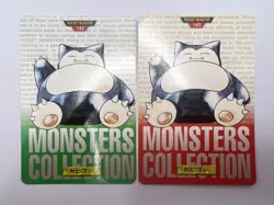 Pokemon Card Snorlax Bandai Carddass Green Red 1995-1996 2 Set EXC Japanese - Image 1