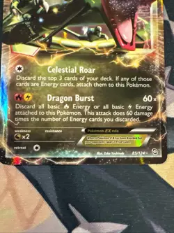 Rayquaza EX - 85/124 - Pokemon Dragons Exalted Black & White Ultra Rare Card LP - Image 5