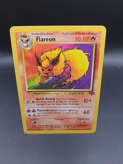 Pokemon Card Flareon 19/64 Non Holo Jungle Set WOTC Rare LP - Image 1