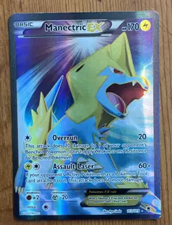 Pokemon TCG Card XY Phantom Forces Manectric EX 113/119 Holo LP - Image 1
